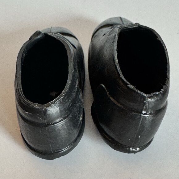 Vintage 1960s Hasbro GI Joe Black Dress Parade Marine Shoes Doll Accessories - Picture 2 of 2